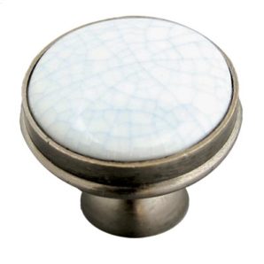 Blue Crackle Porcelain Knob