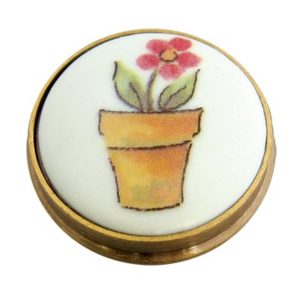 Flower Pot Porcelain Knob