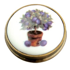 Plum Tree Porcelain Knob